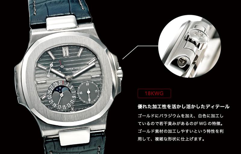 能的でありつつラグジュアリー カレンダー、ムーンフェイズ、パワーリザーブ表示を備えるプチ・コンプリモデルは、シンプルな3針モデルの上位機種ということもありホワイトゴールドを使用。サテンとポリッシュの異なる仕上げによって、落ち着いたなかにも華やかさをもつ雰囲気に仕上がっています。自動巻き、18KWGケース(40㎜、10—4時方向)、アリゲーターストラップ/パテック フィリップ(パテック フィリップ ジャパン・インフォメーションセンター)