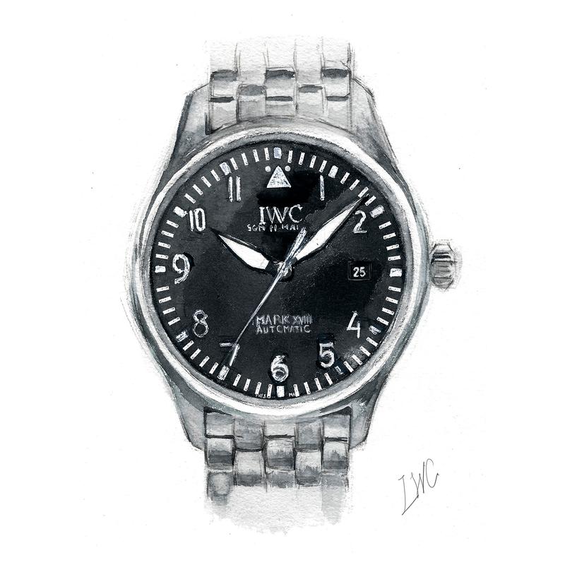 「パイロット・ウォッチ・マーク XVIII」自動巻き、径40mm、SSケース・ブレスレット、耐磁機能、6気圧防水。57万5000円/IWC